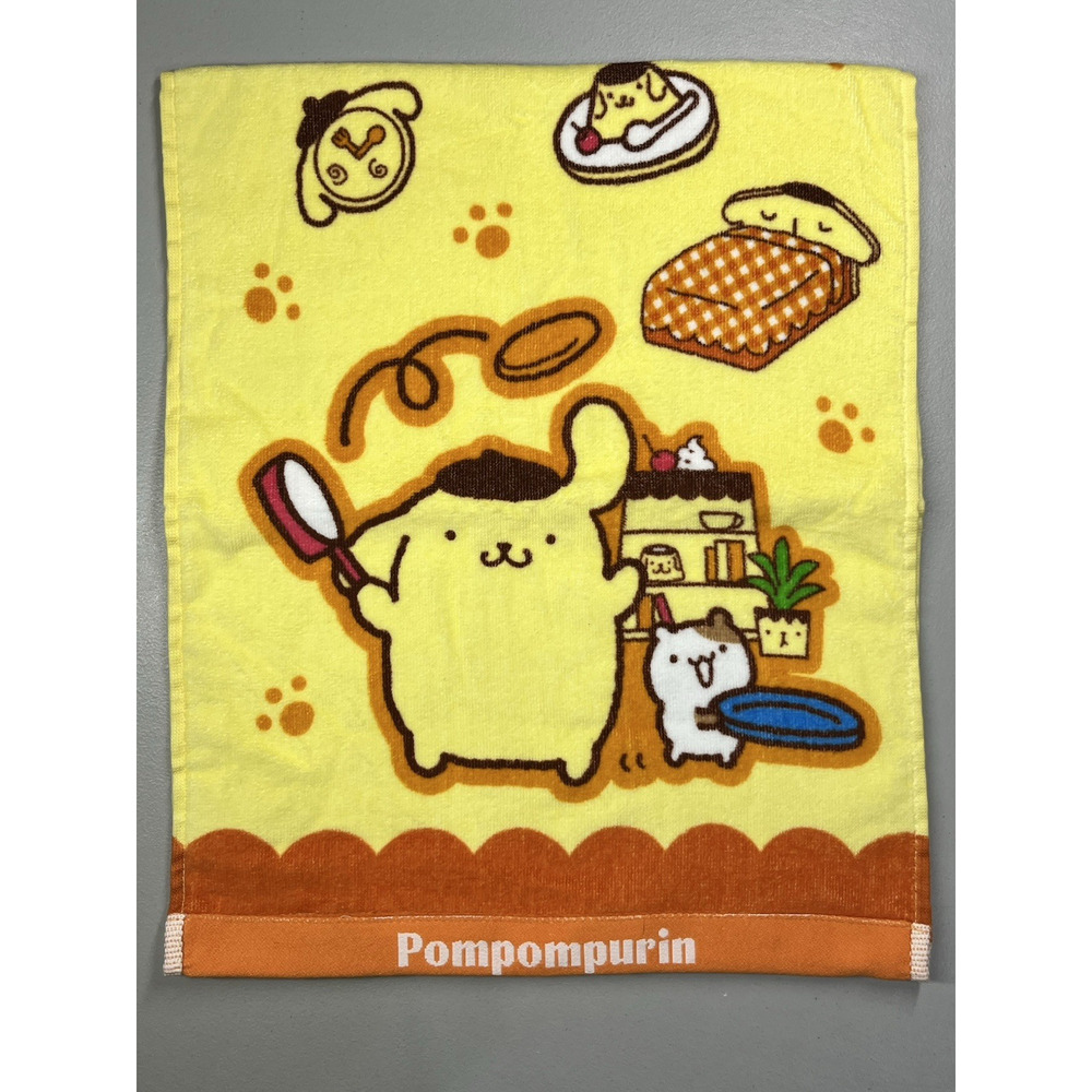 Sanrio Pompompurin & Friends Anime Hand Towel Yellow
